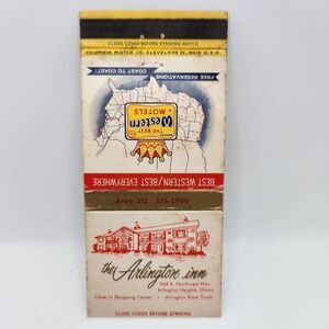 Vintage Matchbook The Arlington Inn Arlington Illinois The Best Western Motels
